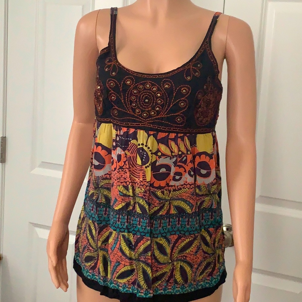 Multicolored/patterned Baby Doll Top
